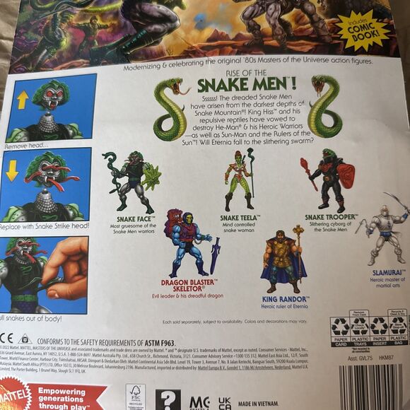 NWT Masters of The Universe Snake Face Deluxe Figure New Sealed - Picture 3 of 4